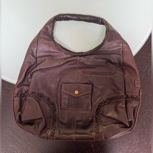 LOKHEART Dark Brown Leather Shoulder Bag